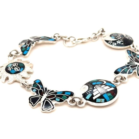 925 Mexico Butterfly/Sun Bracelet - Picture 2 of 6